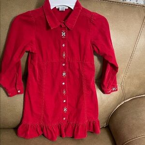 OshKosh Vintage Red Corduroy Dress